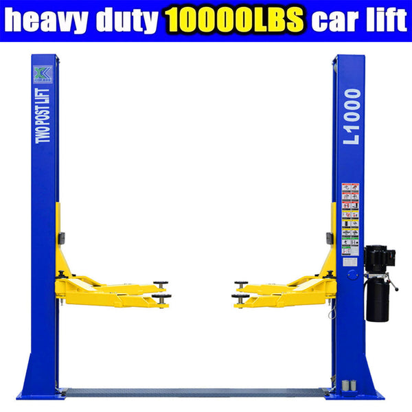 10,000 LB Capacity L1000 2 Post Car Lift Auto Truck Hoist Open Top